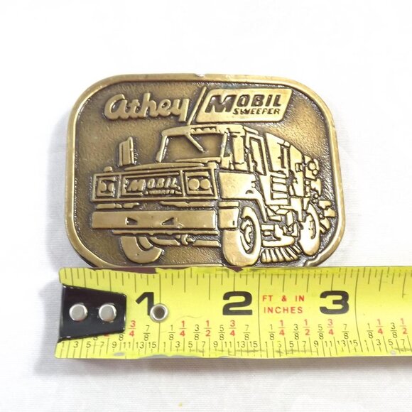 Athey MOBIL Sweeper Distressed Belt Buckle - Picture 3 of 10